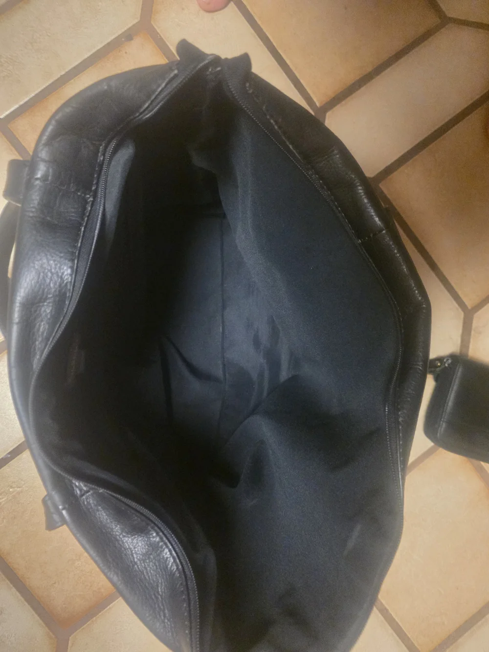 Wilsons Leather Black Leather Tote with Matching Wallet Set